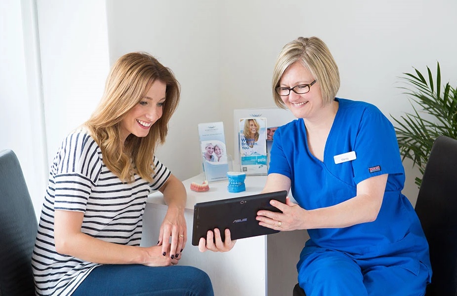 Doctor with patient